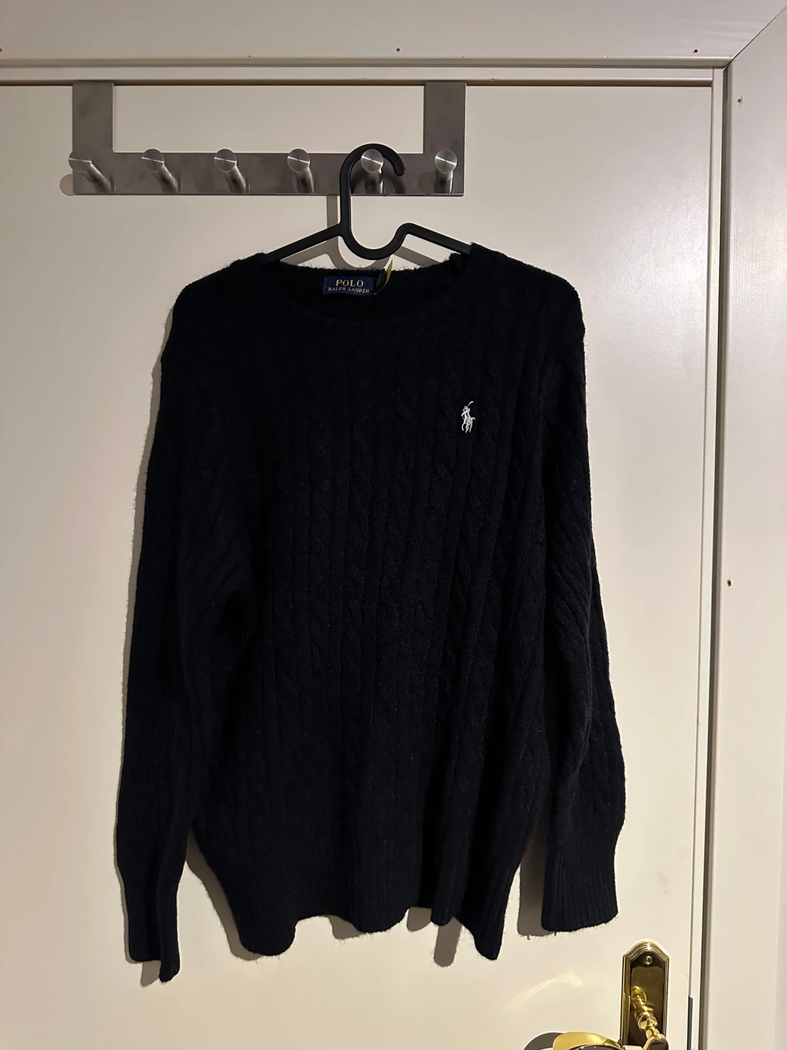 Svart kabelstickad tröja Polo Ralph Lauren