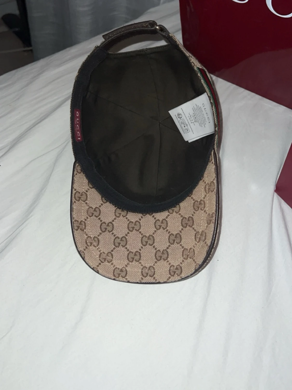 Gucci beige keps med GG-mönster - 1