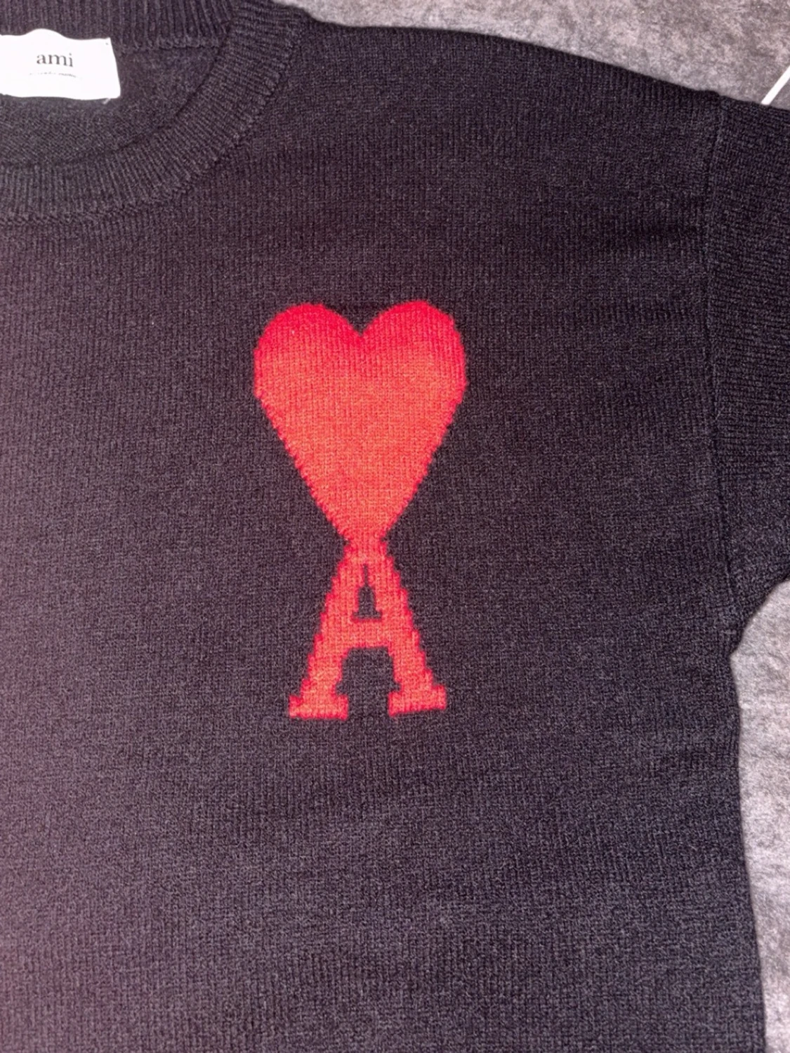 Svart stickad tröja från Ami Paris - 2