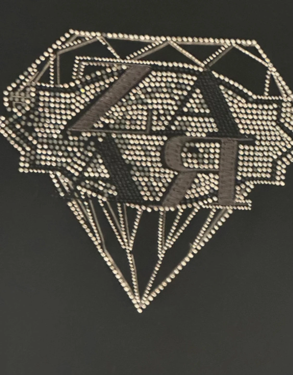 Svart t-shirt med diamanttryck Zara - 2