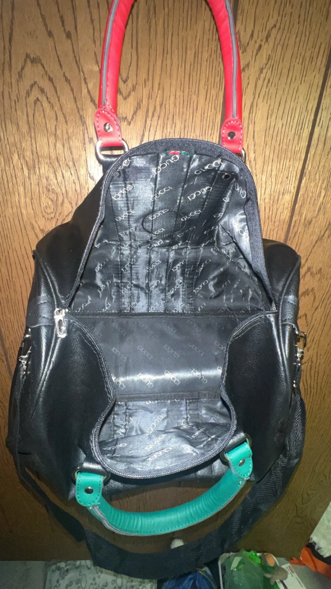 Väska röd grön  - 2