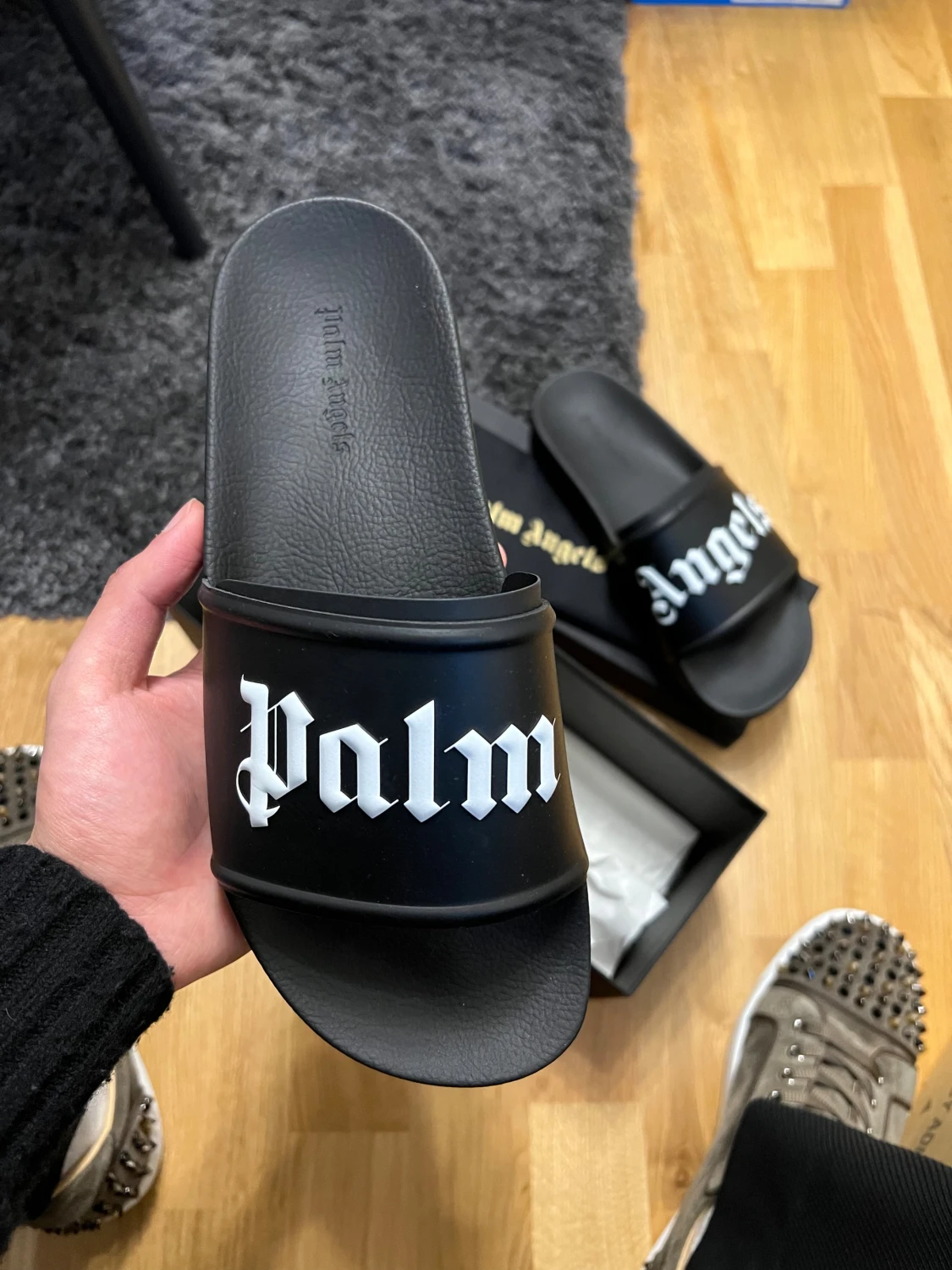 Palm Angels svarta sandaler - 1