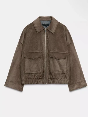 Brun skinnjacka från Zara - Fin läder jacka från zara aldrig använd🤎