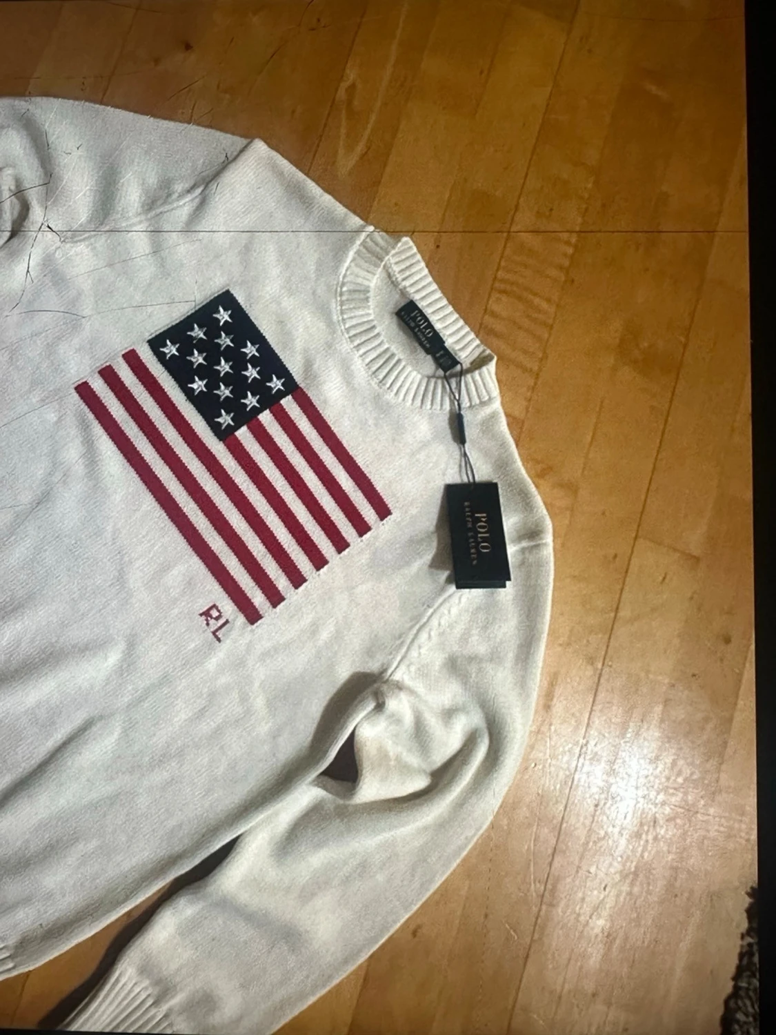 Vit stickad tröja Polo Ralph Lauren - 1