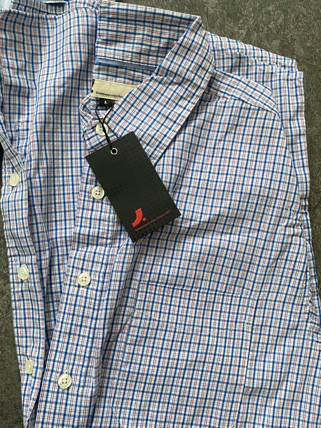 Blårutig skjorta från J. Lindeberg