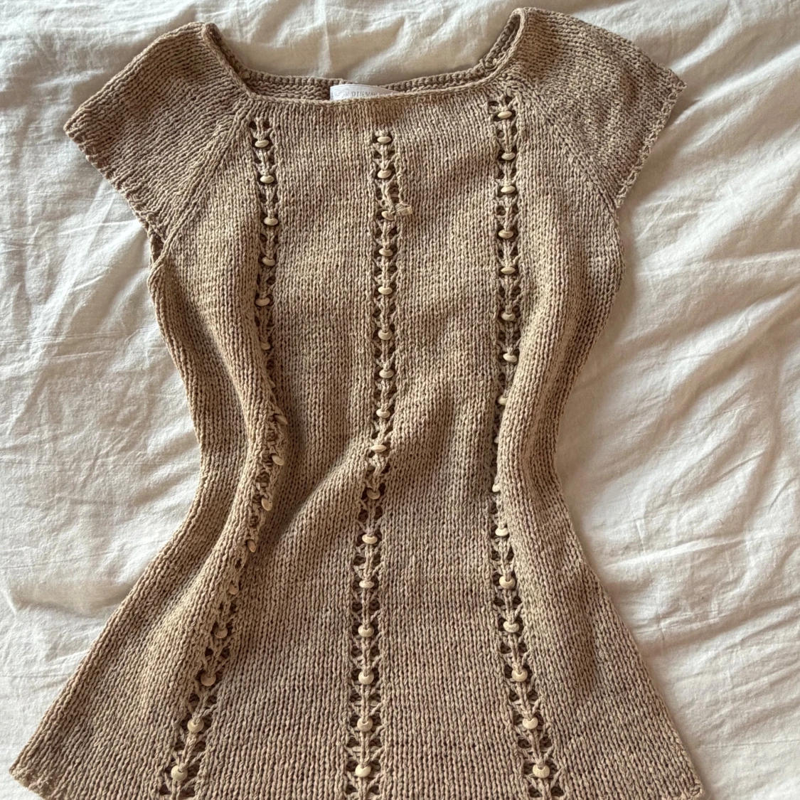 Beige stickad topp från Ruixingdi