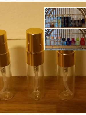 Zara splitpaket 🌺 - 3 stycken 3 ml glasdekanter med spray ✨️Se listor bland bilderna vilka som finns, tryck på bilderna för att se all text 