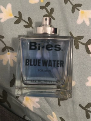 Bi-es Blue Water Eau de Toilette - Fräsch parfym för män från Bi-es med namnet Blue Water. Flaskan är fyrkantig i genomskinligt glas med blå vätska och silverfärgad spraykork. Modern och stilren design som passar perfekt på hyllan.