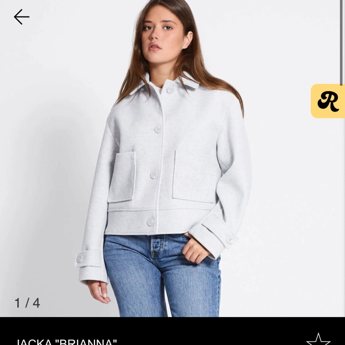 Ljusgrå jacka/kappa