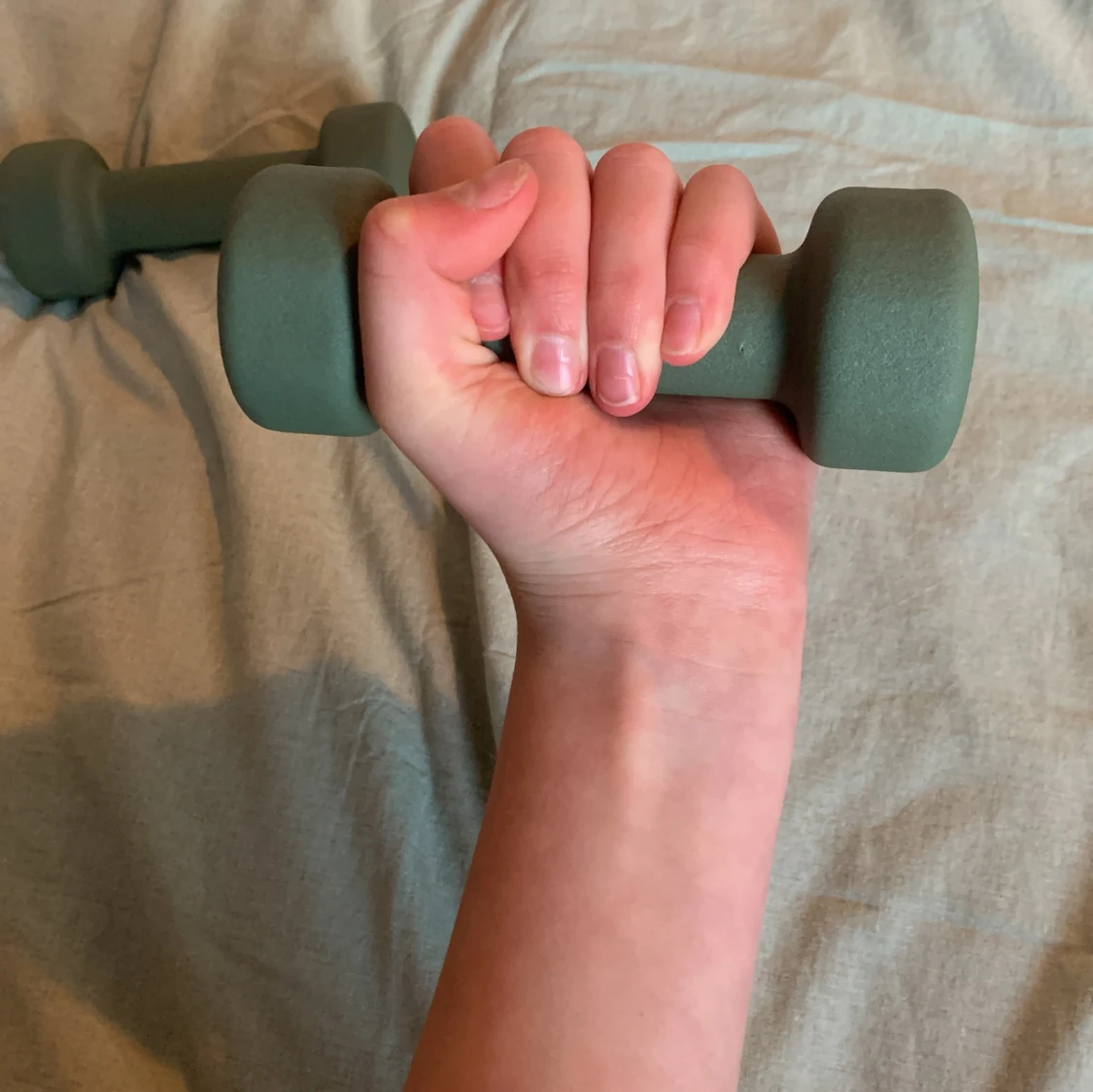 Söker rosa/lila/vita 1kg hantlar (par)  - 2