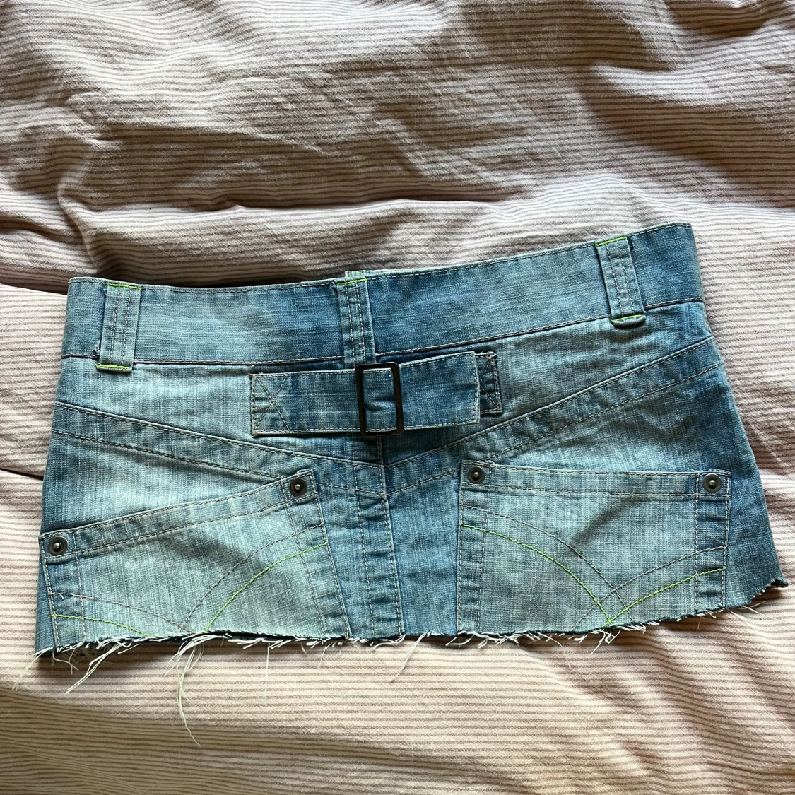 Blå jeans-minikjol  - 2