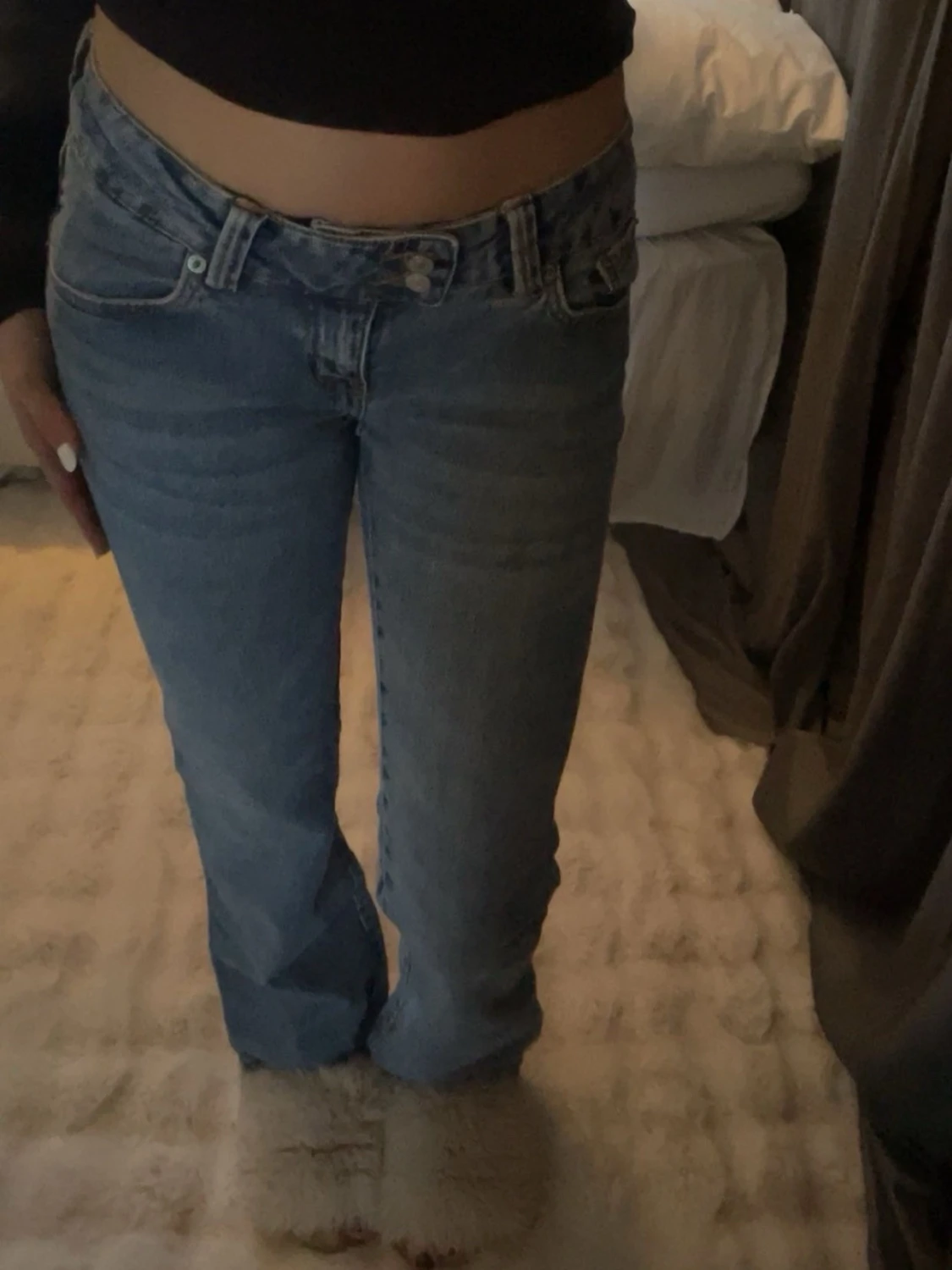Lågmidjade blå jeans bootcut - 2