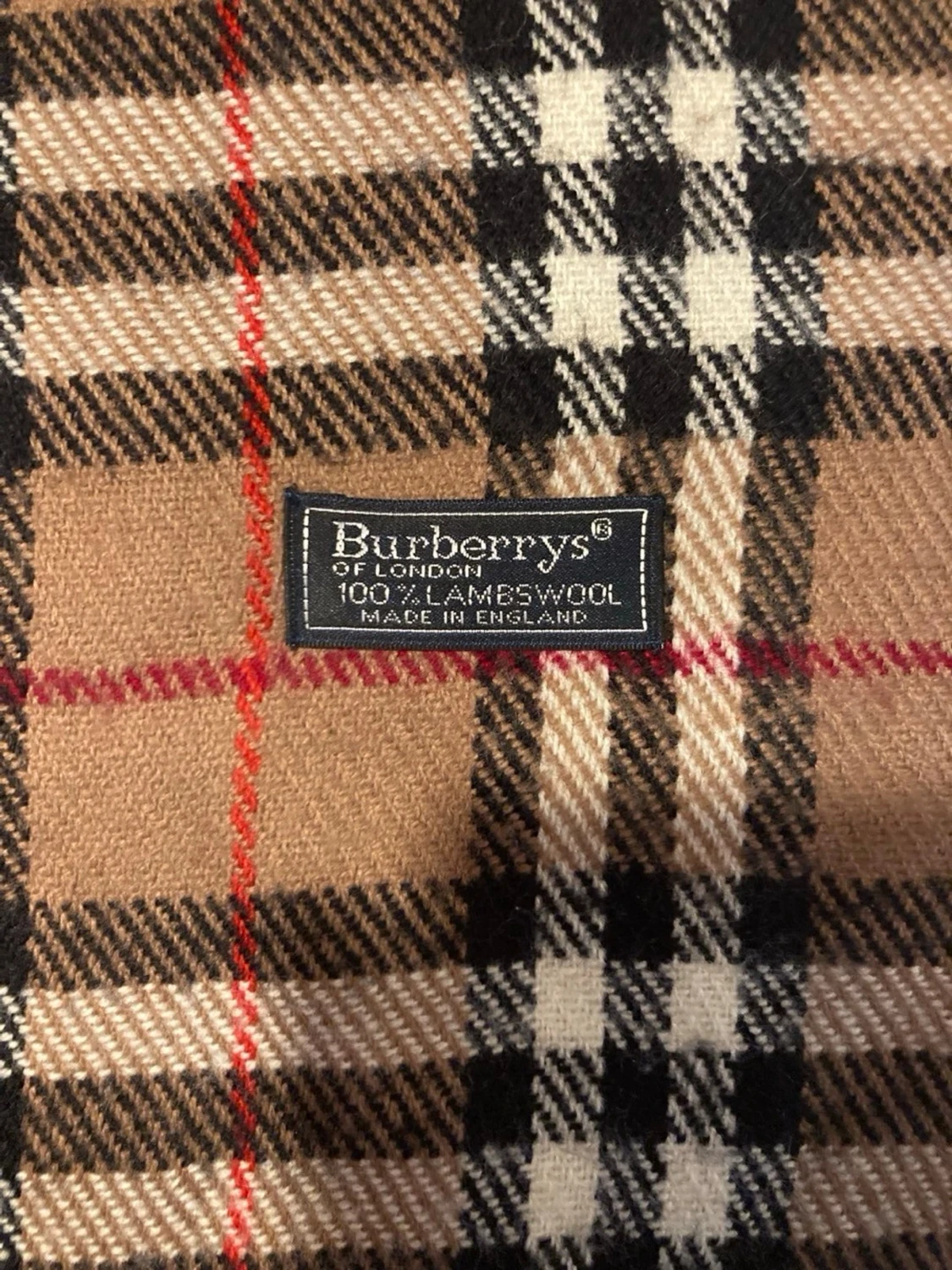 Rutig halsduk från Burberrys i ull - 1