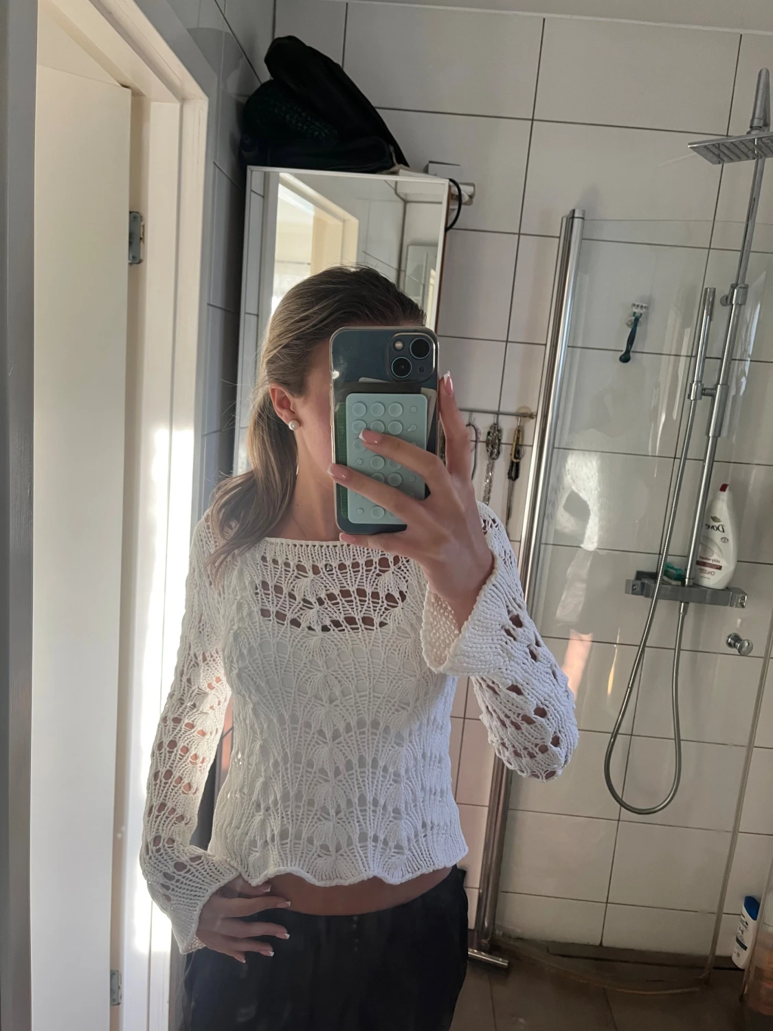 Vit stickad blus från Eve of Eden