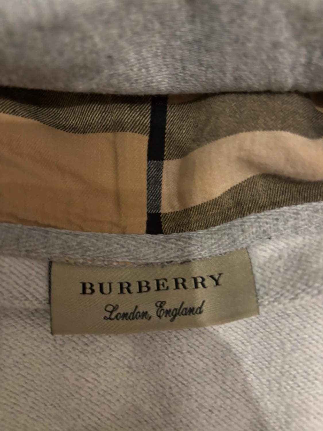 Grå Burberry hoodie med dragkedja - 1
