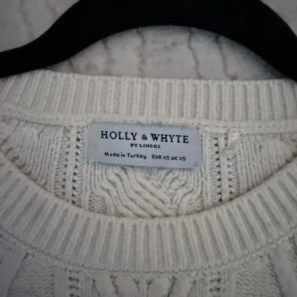 Vit stickad tröja Holly & Whyte XS - 1