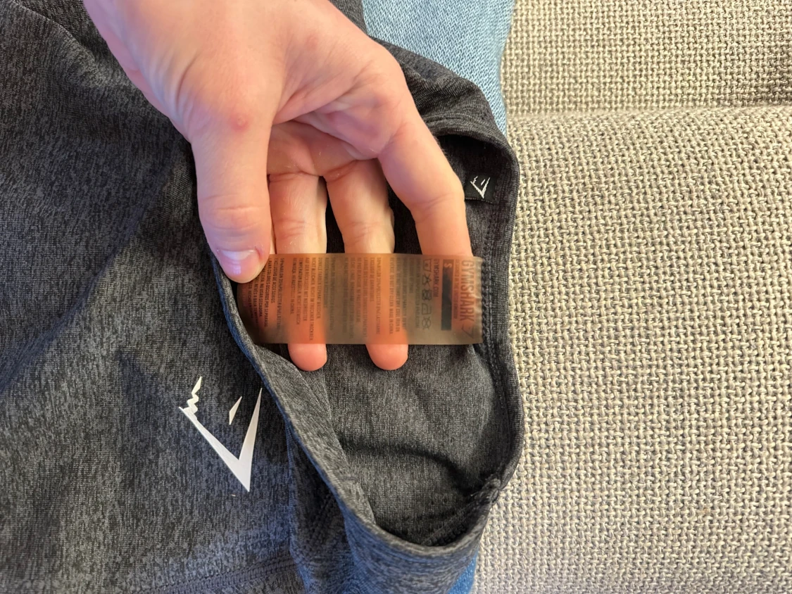 Mörkgrå croppad långärmad topp Gymshark - 1