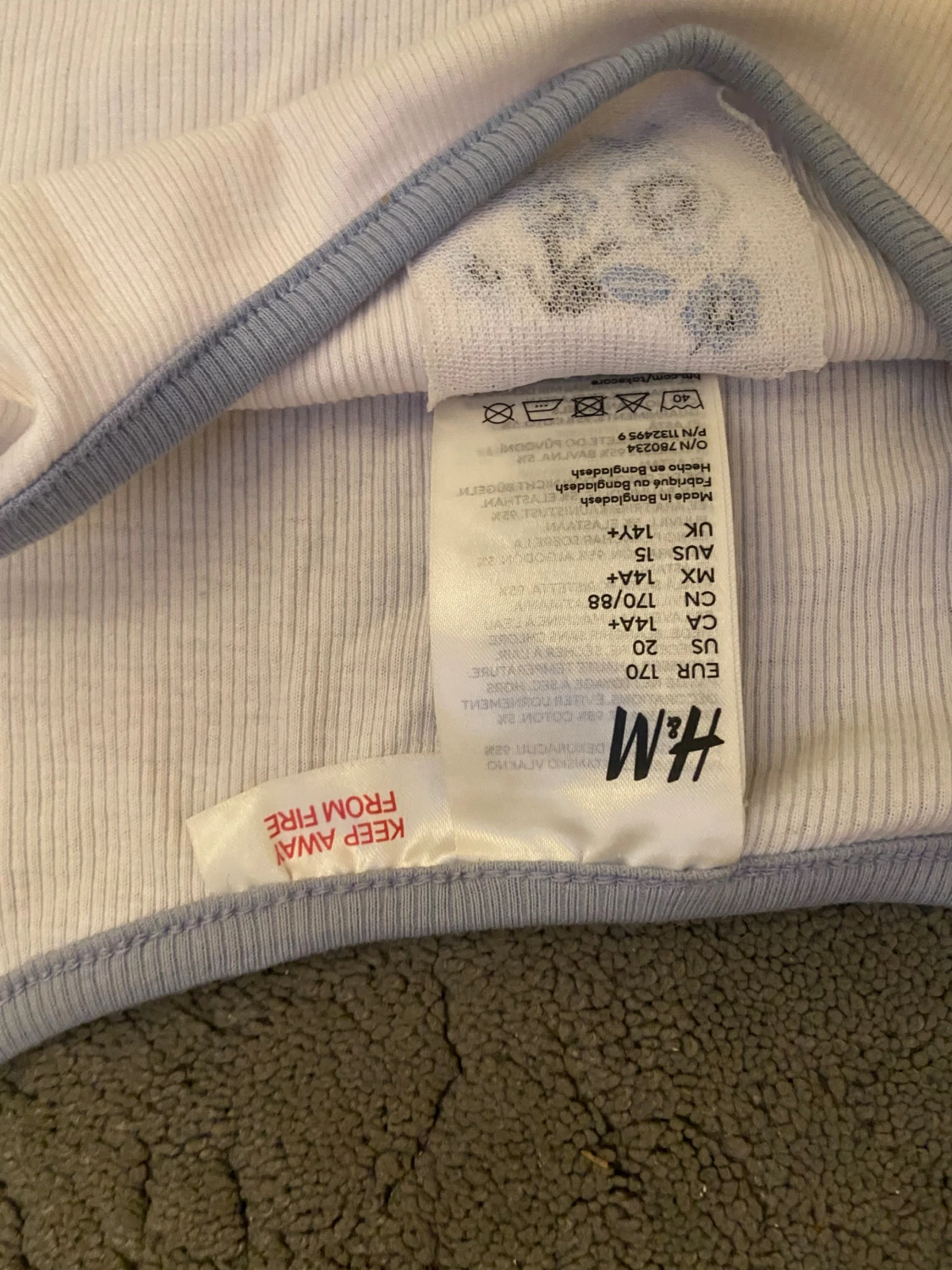 Blå vitt pyjamasset från H&M - 4