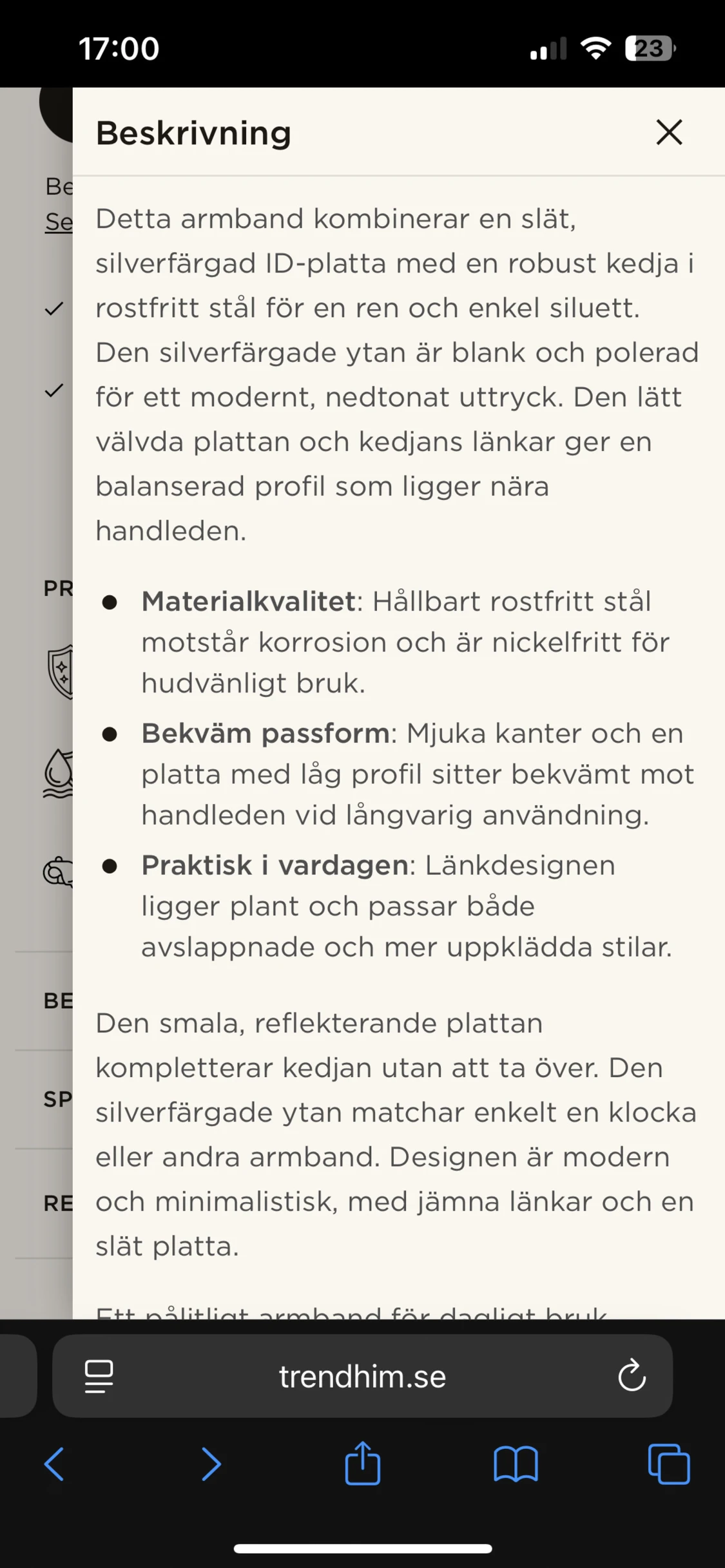 Silverarmband med graverat D från Trendhim - 3