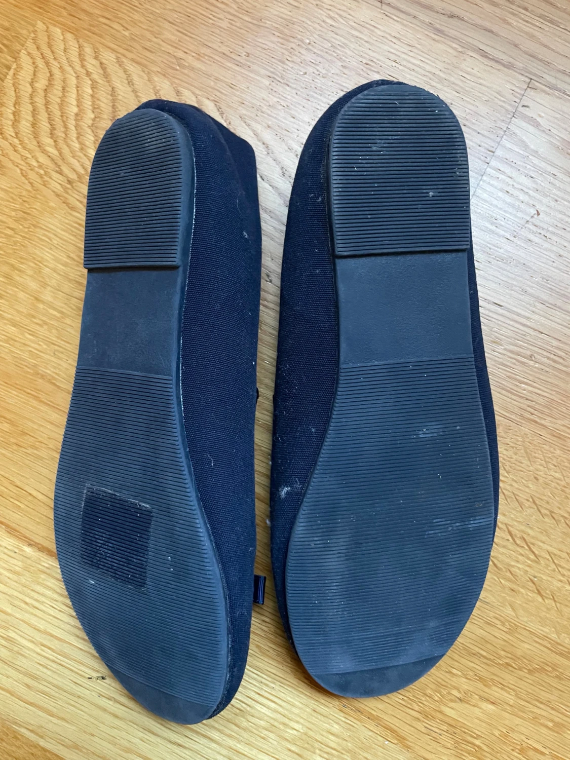 Mörkblå ballerinaskor med rosett - 2