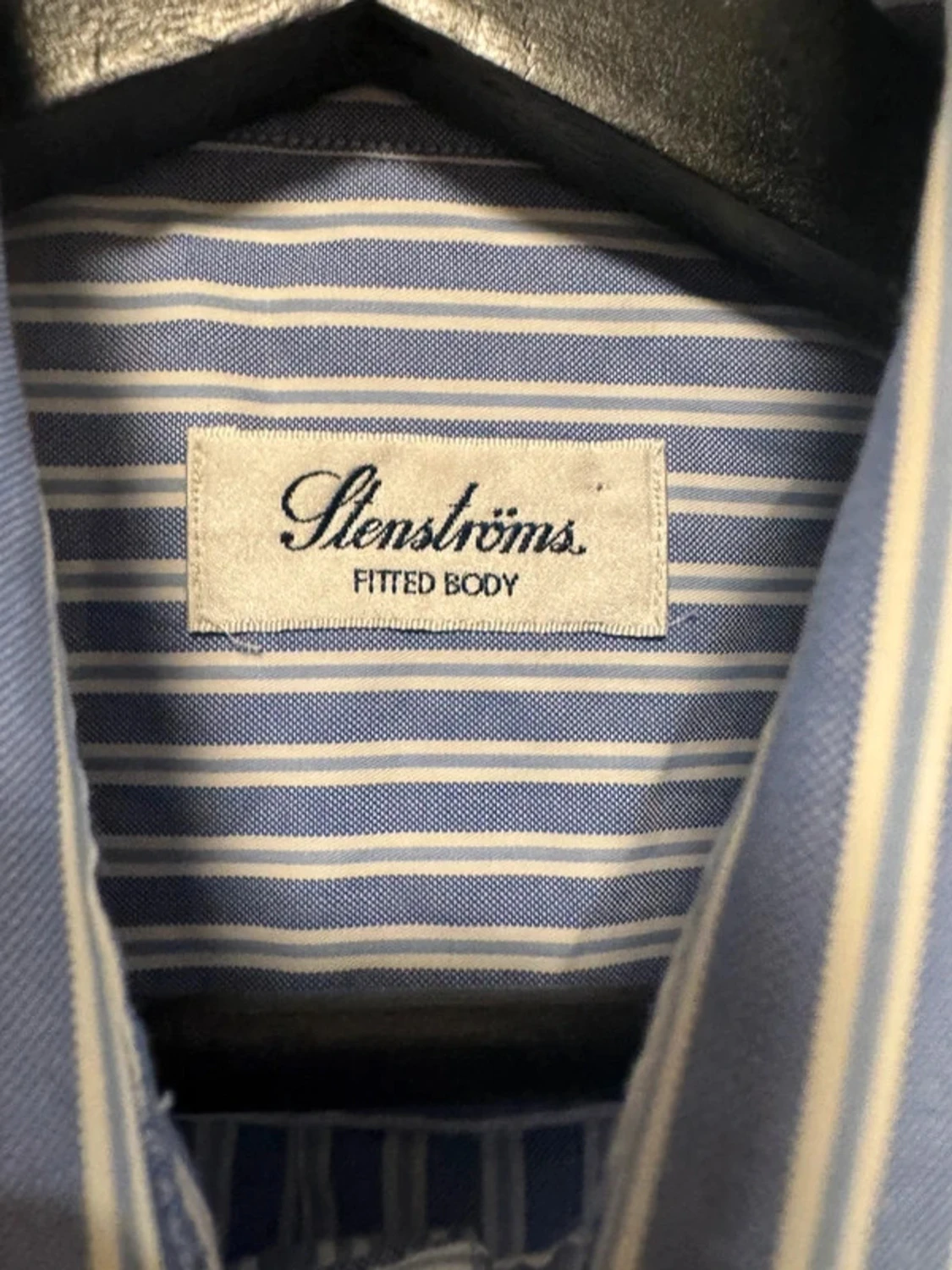 Blåvit randig skjorta Stenströms 40 - 2