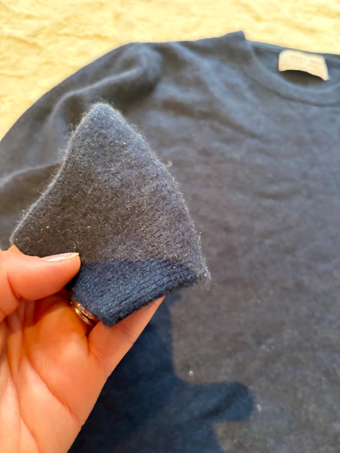 Mörkblå stickad tröja från Zara . Kashmir  - 3