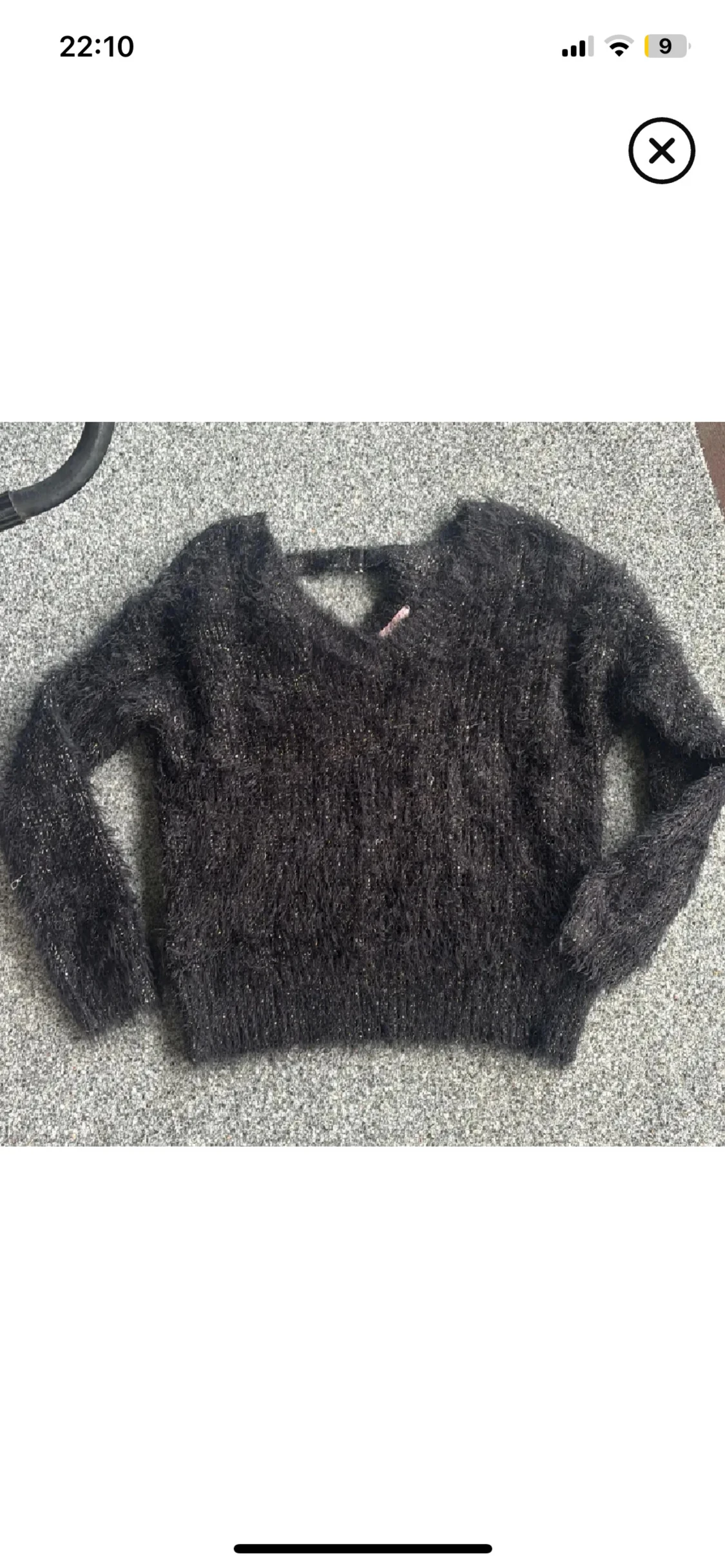 Svart fluffig stickad tröja Sincerely Loved