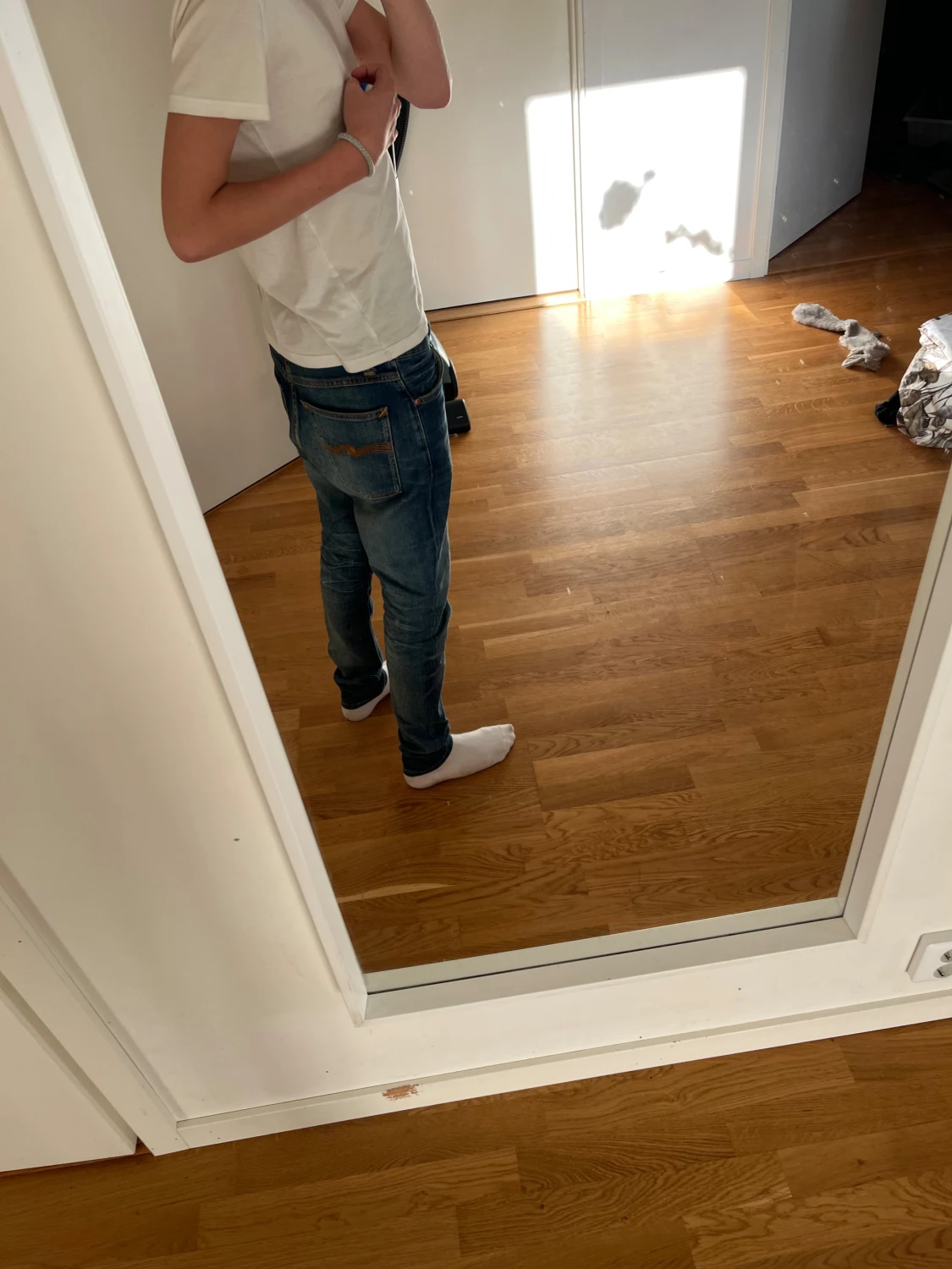 Nudie Jeans blå slim Jeans W24 L28  - 3