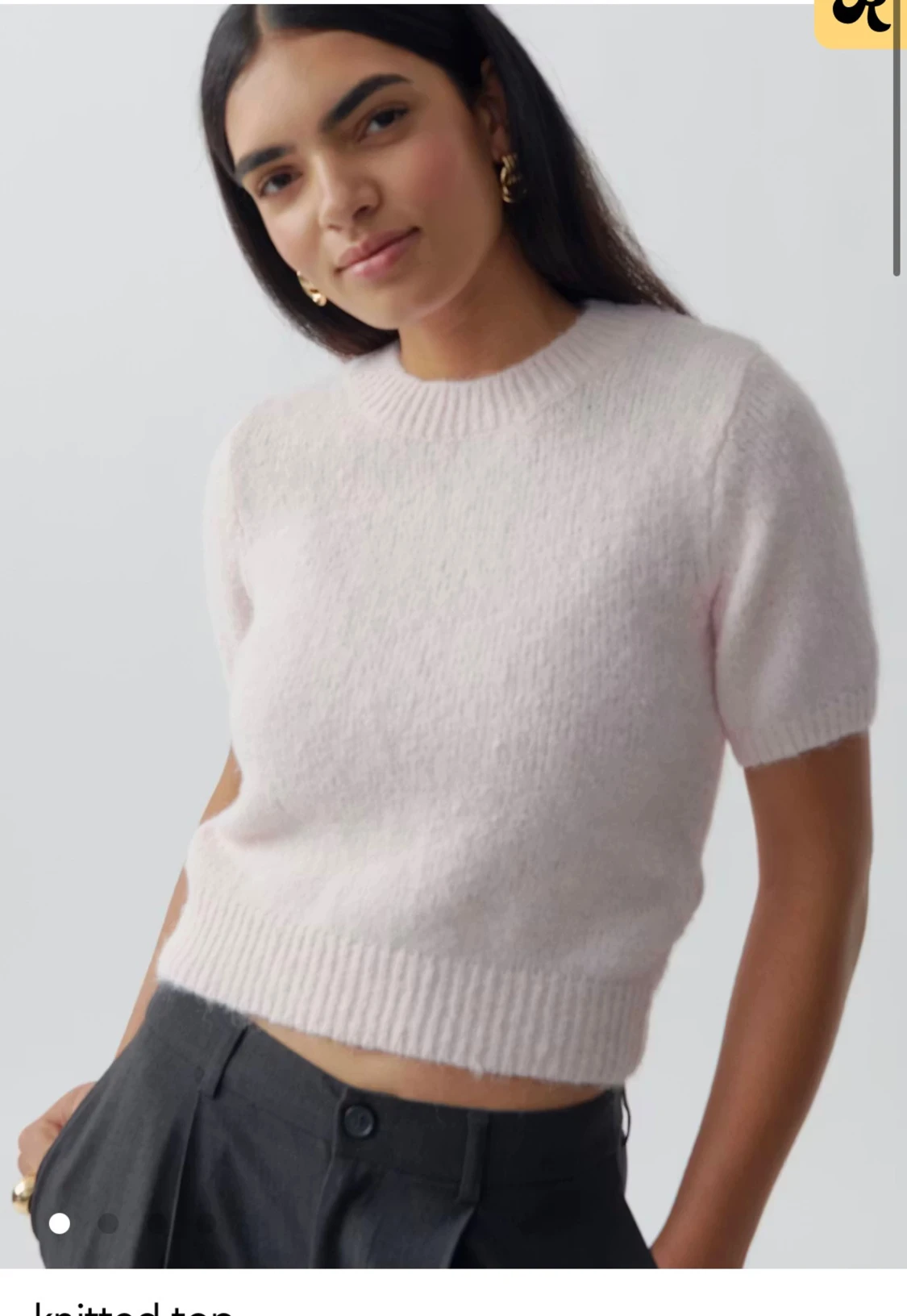 Ljusrosa stickad topp