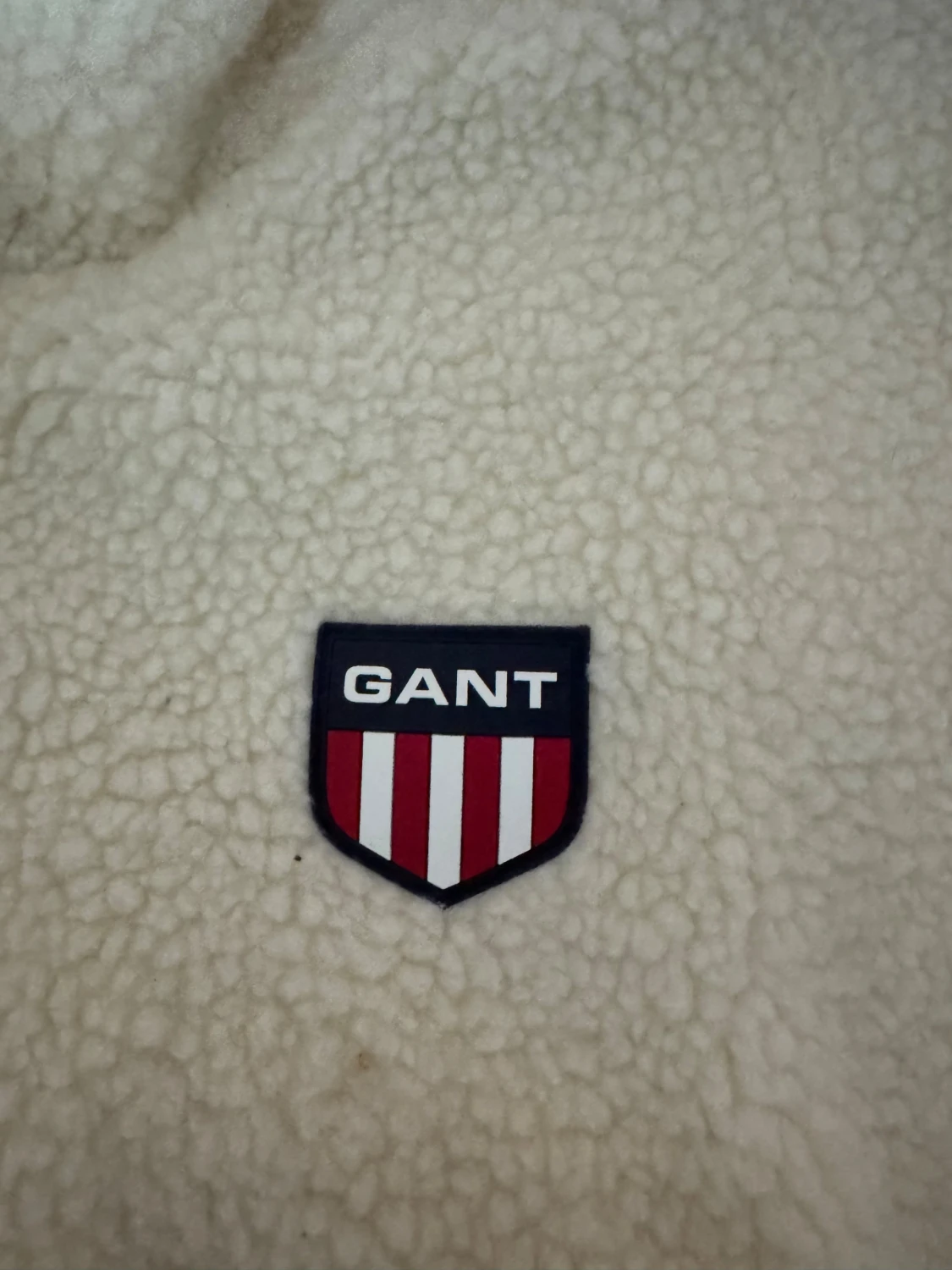 Vit fleece half zip från GANT - 3