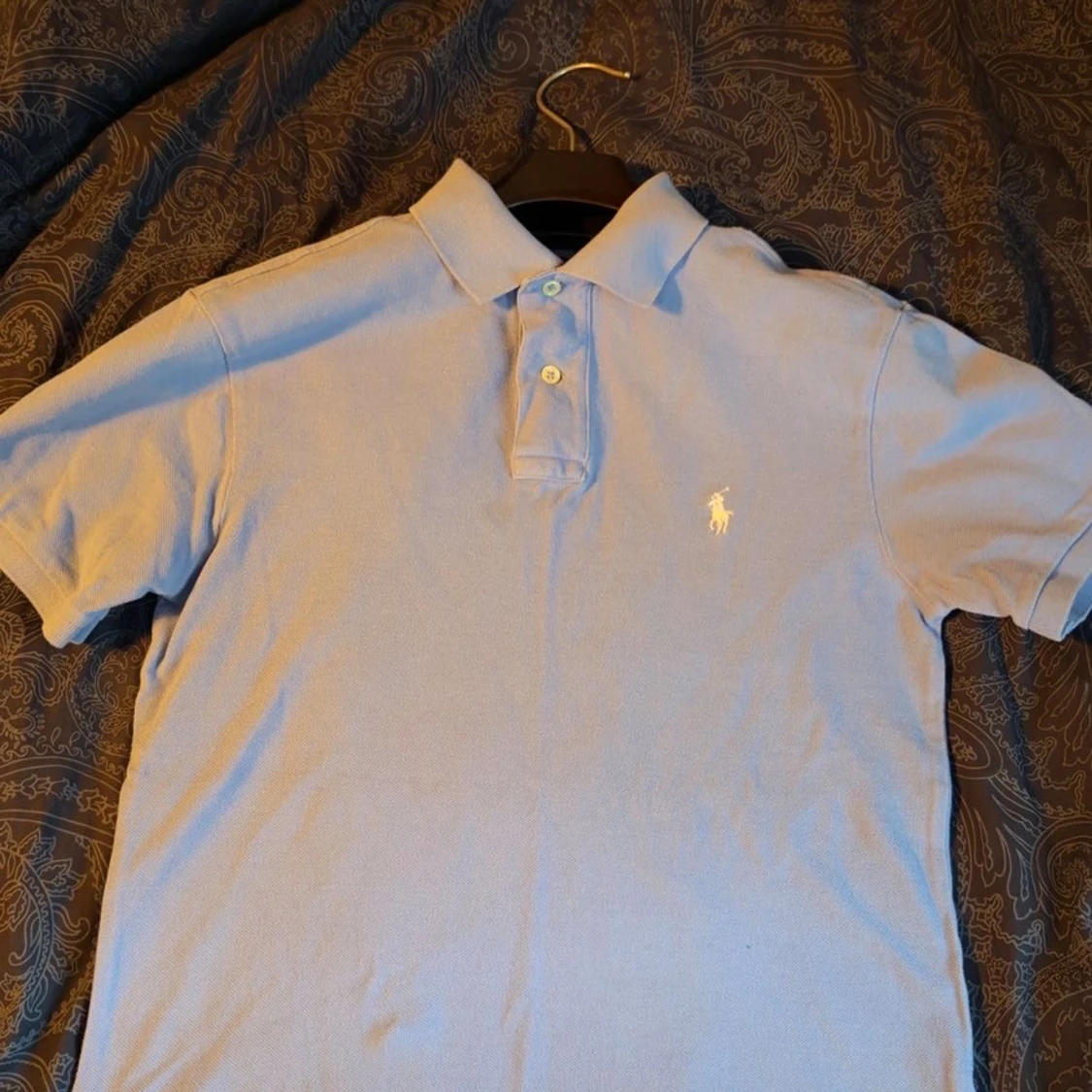 Ljusblå pikétröja från Ralph Lauren