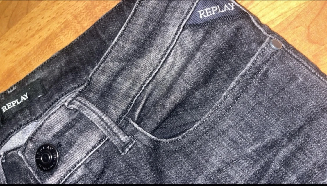 Svarta replay jeans - 5