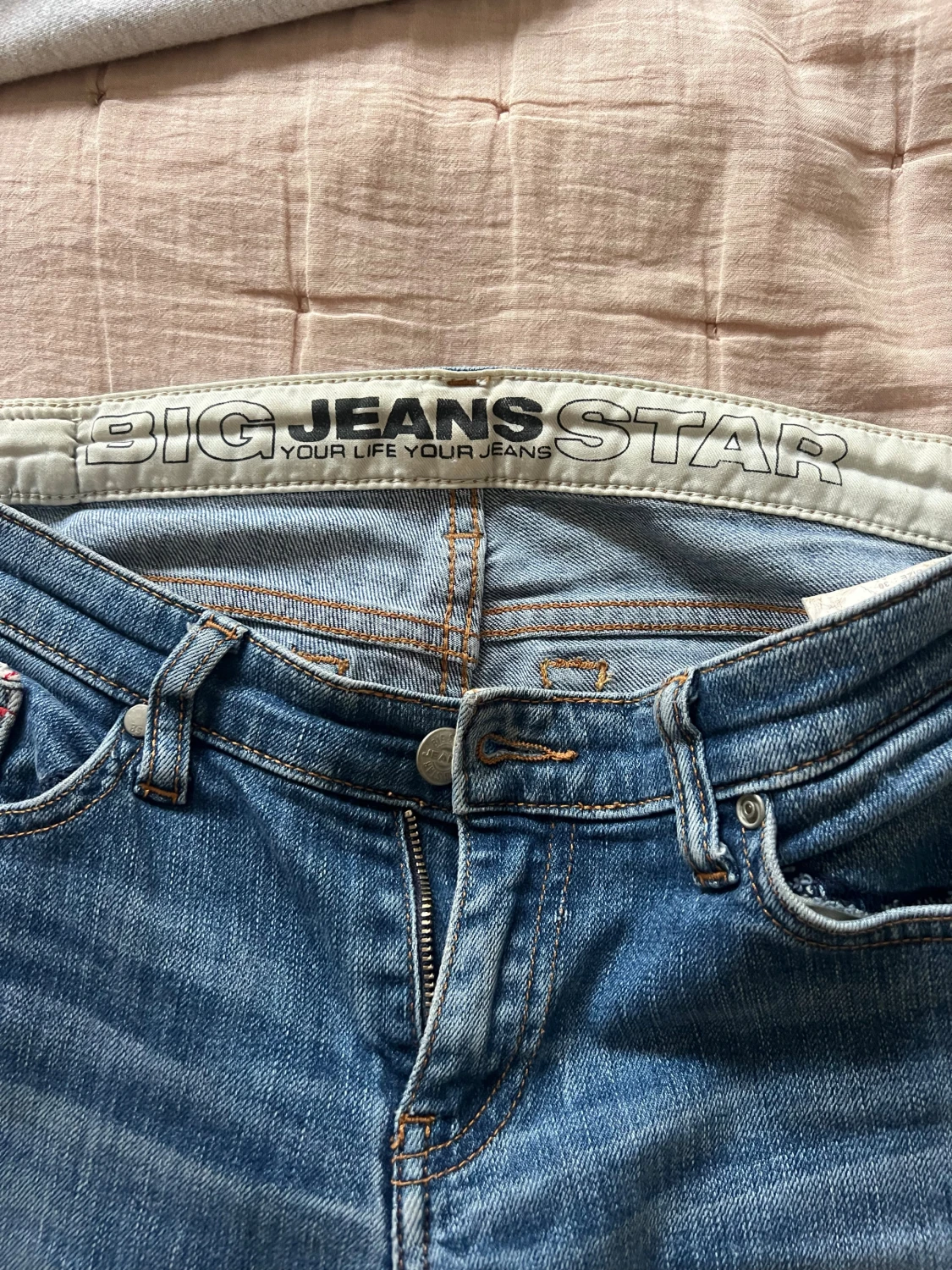 Blå bootcut jeans från Big Star - 2