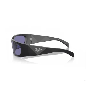 Prada  - Prada wraparound Symbole sunglasses. Black/ dk purple.