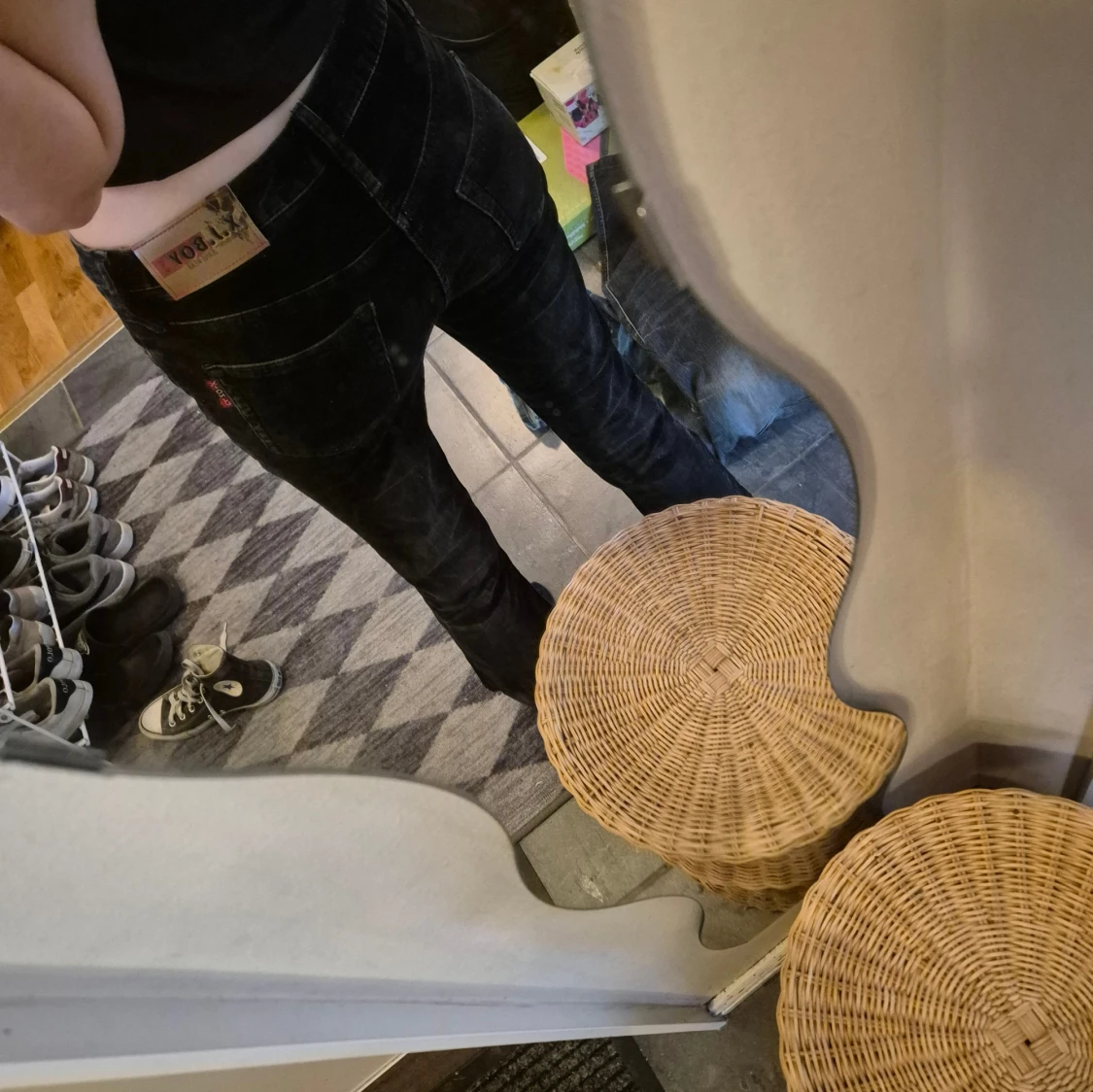 Svarta bootcut jeans - 1