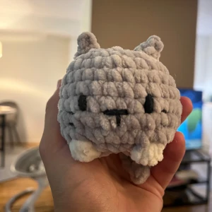 Virkad katt - Virkad av mig, kan göras till nyckelring om det önskas 