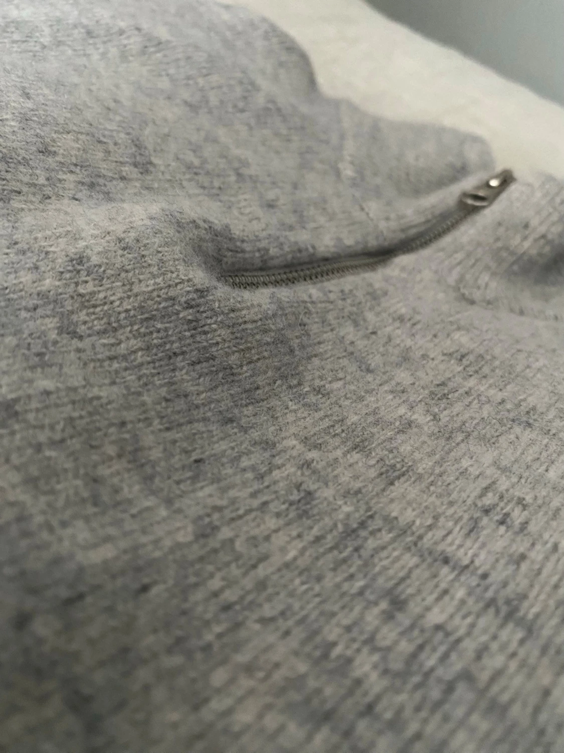 Grå halvzip stickad tröja Vaillent - 5