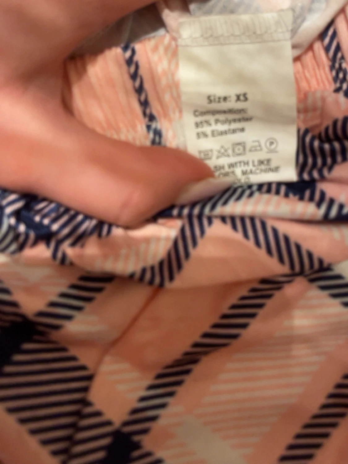 Rosa rutiga mjukisbyxor XS - 2