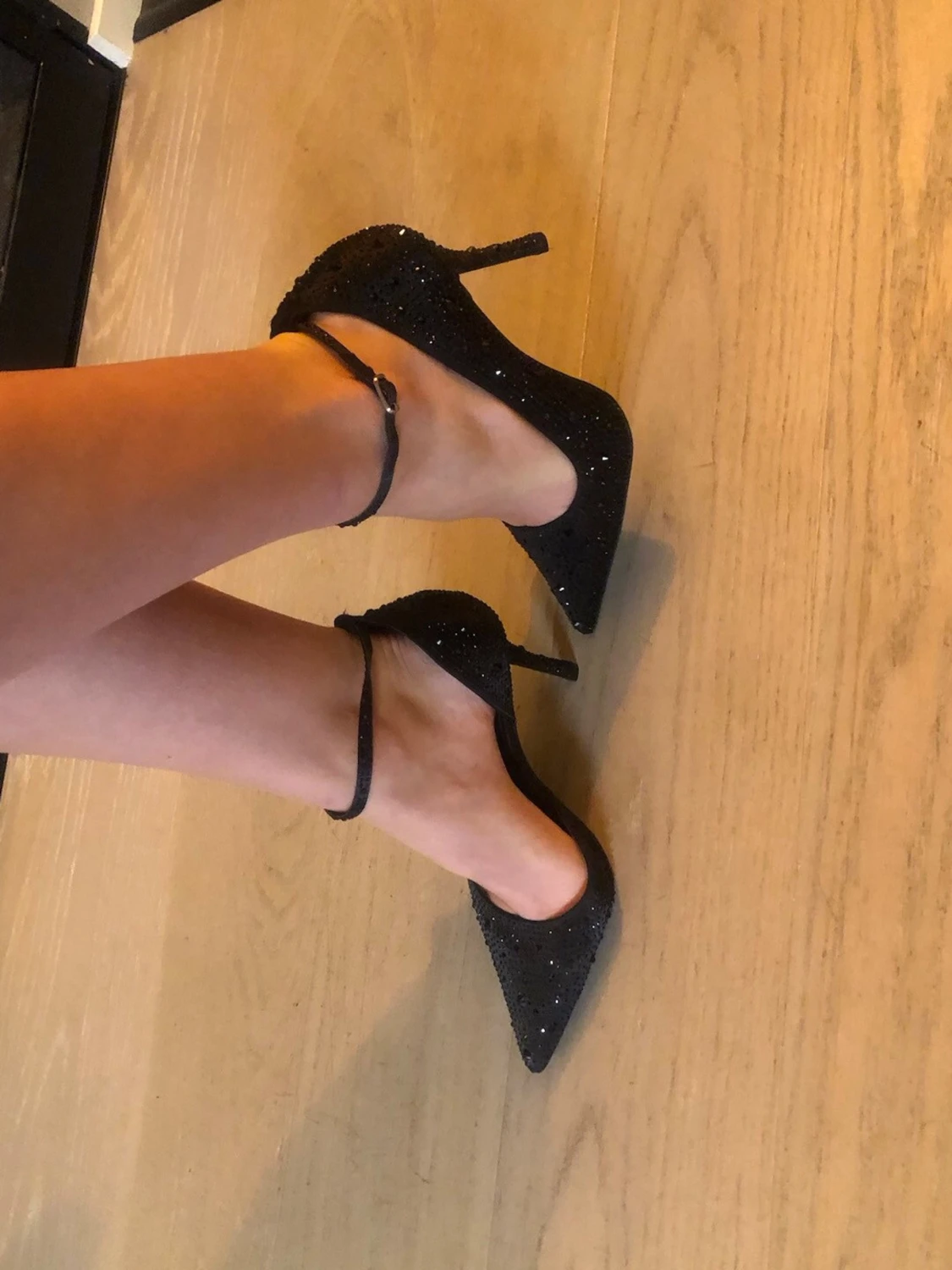 Svarta glittriga klackar  - 2