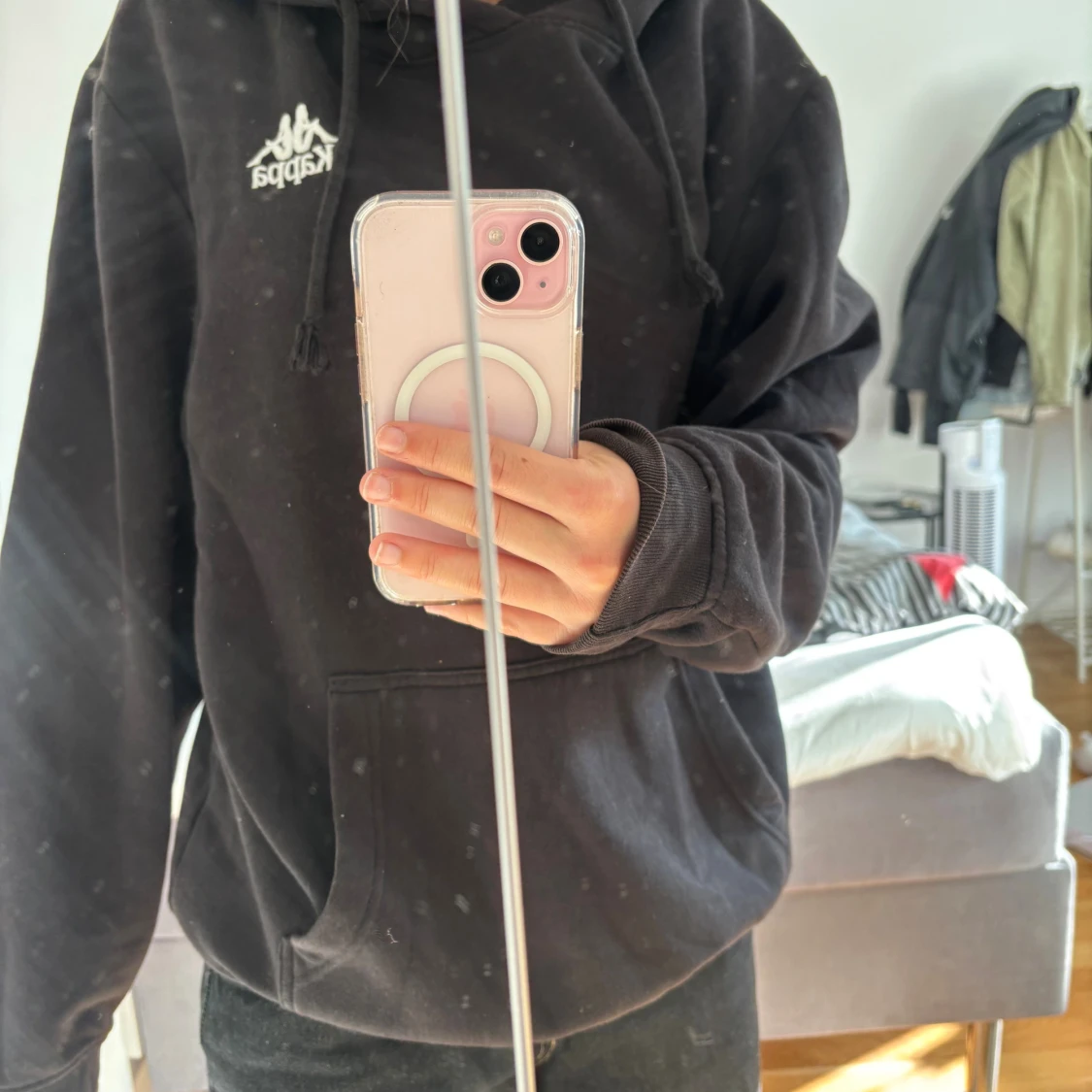 Svart hoodie från kappa - 1