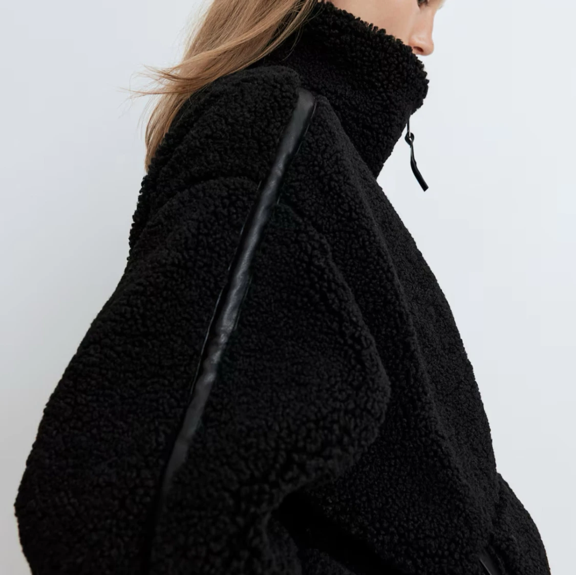 Svart teddyjacka från H&M - 2