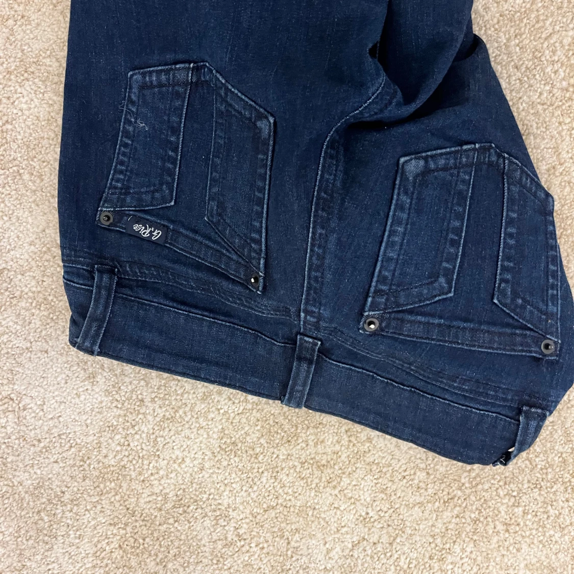 Mörkblå bootcut jeans G rise - 2