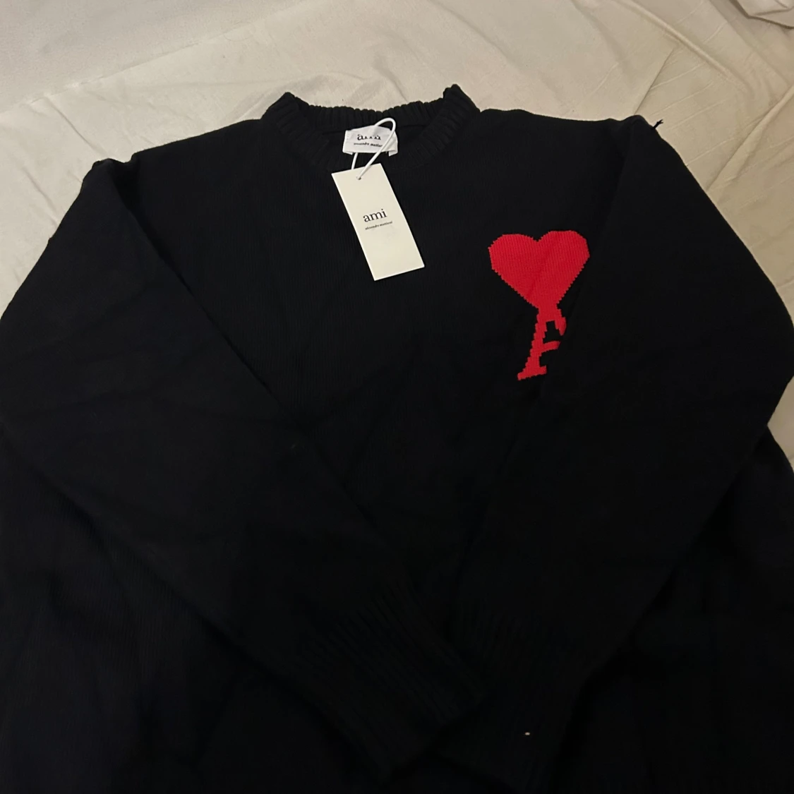 Svart stickad tröja från Ami Paris - 4