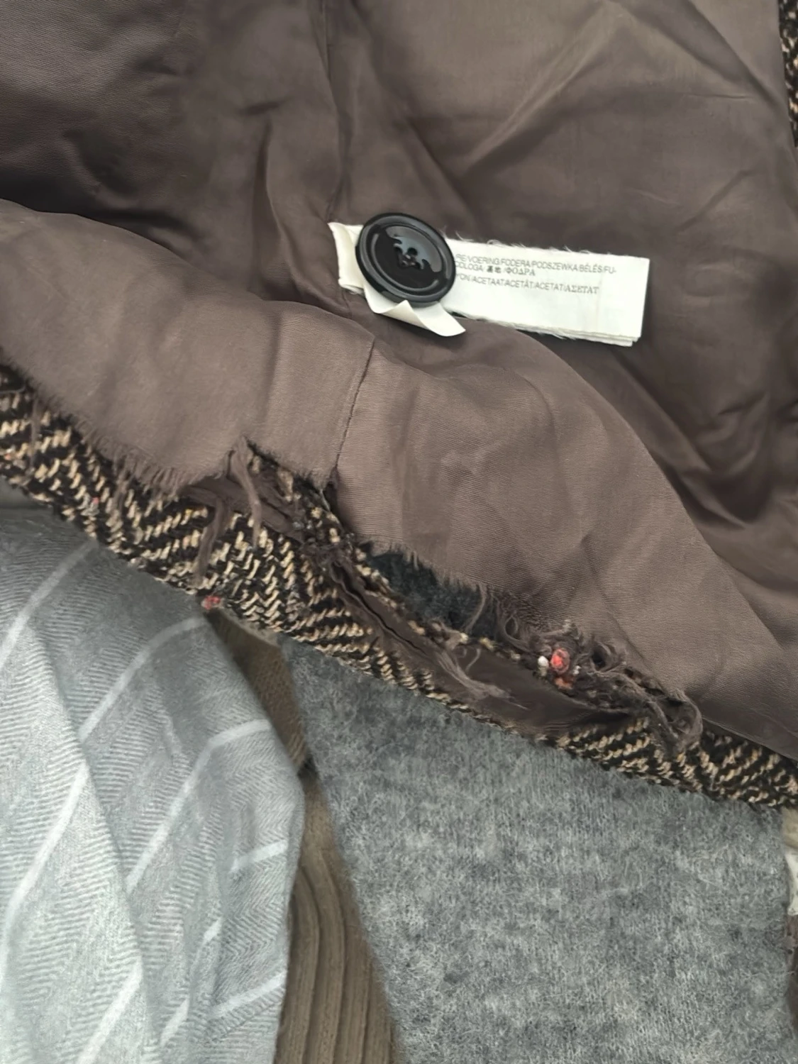 Brun rutig skepparkavaj från Zara Basic - 2