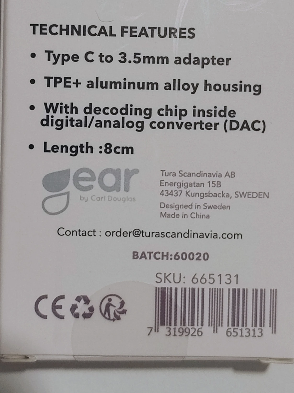 Helt ny Gear Audio Adapter USB-C to 3.5mm Stereo - 5