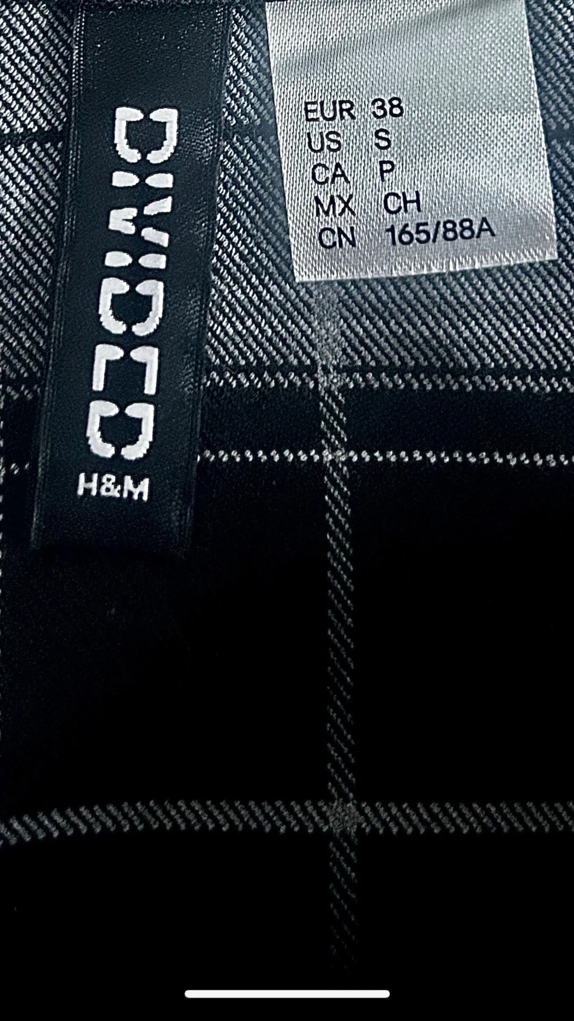 Rutig svart/grå kortklänning H&M Divided - 2