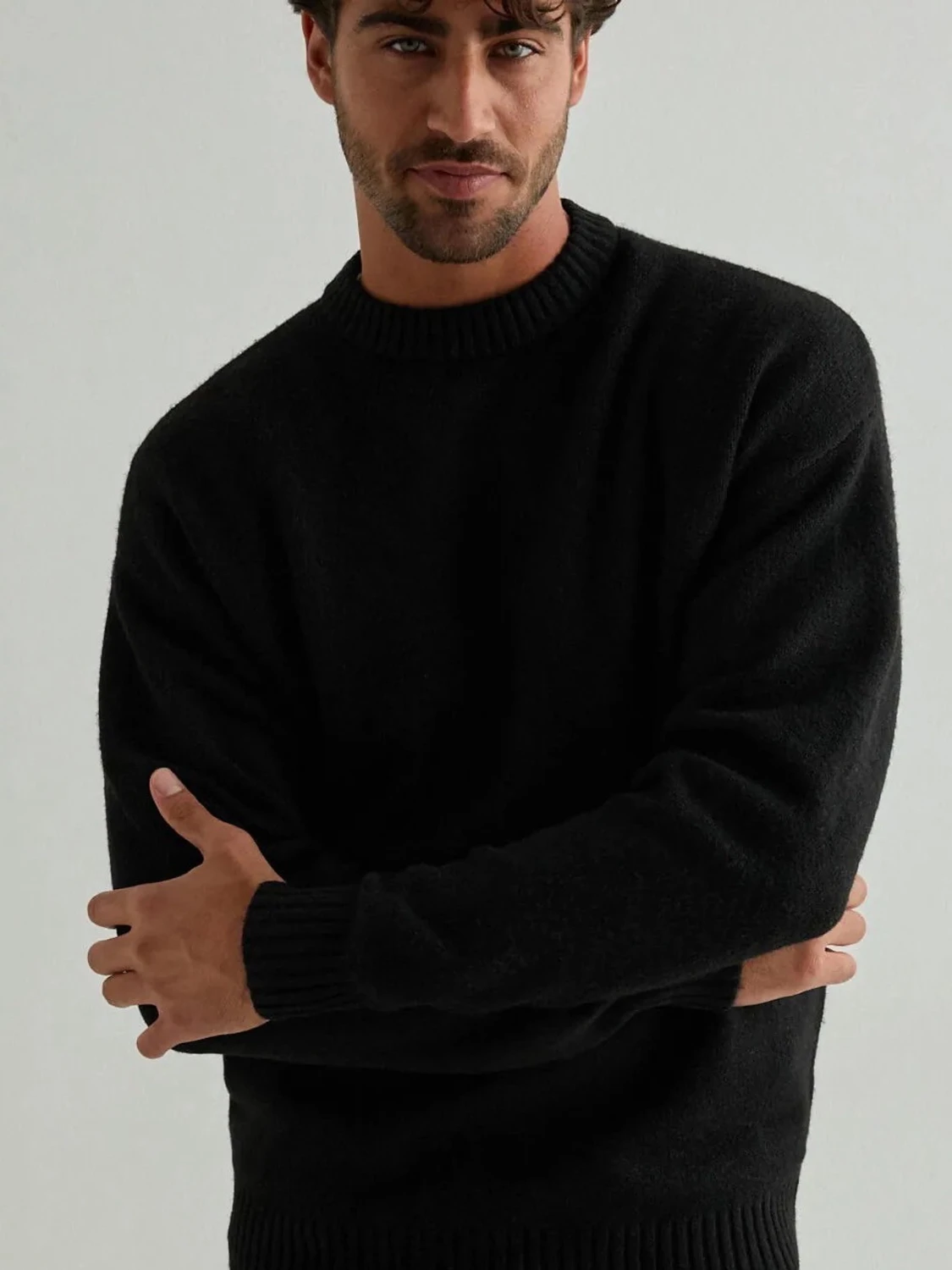 Svart stickad tröja från Jack & Jones - 1