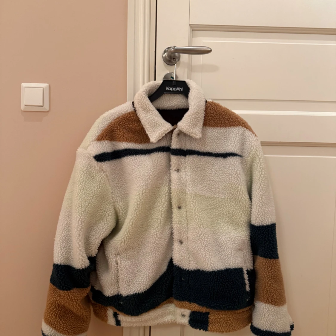 Reversibel vintage Levi's teddyjacka / manchesterjacka brun och vit  - 2