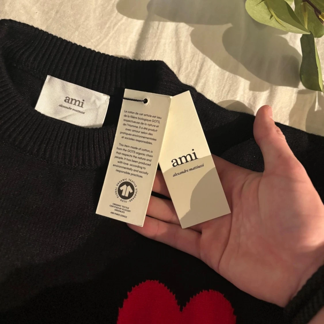 Svart stickad tröja från Ami Paris - 91