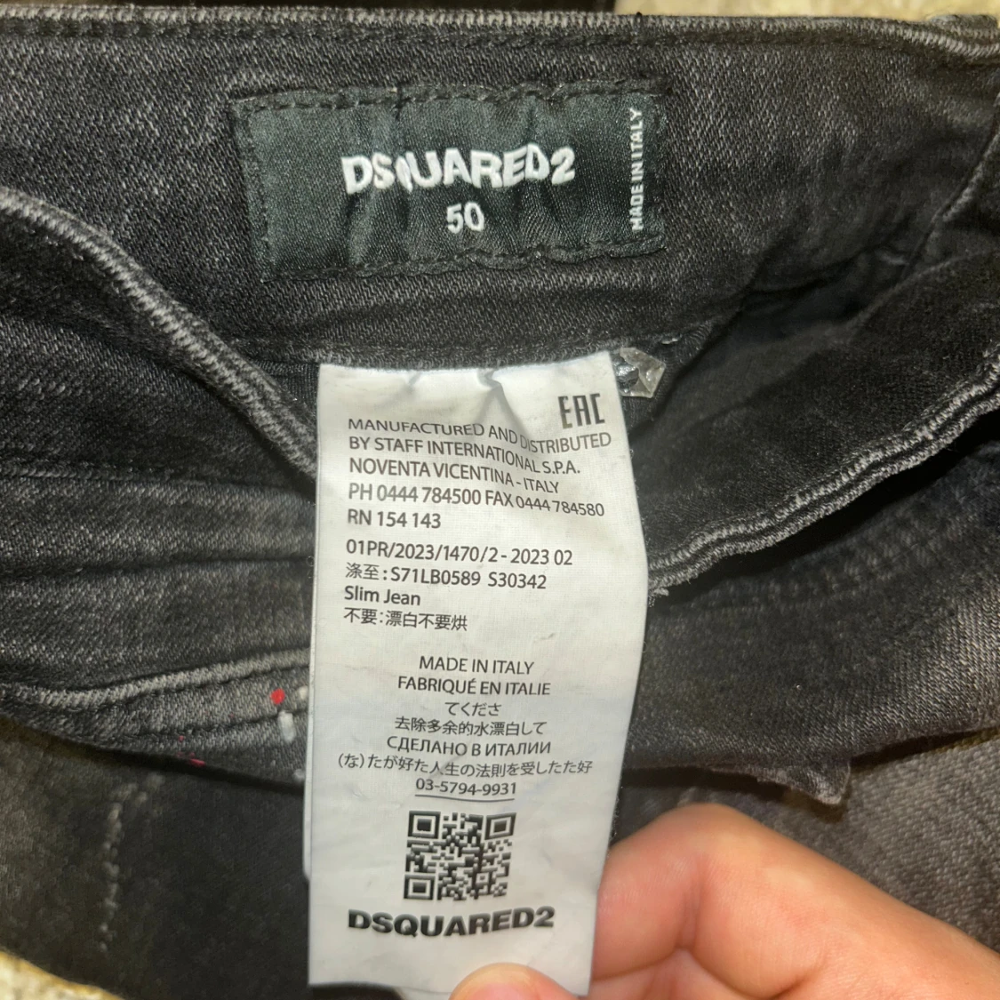 Svarta Dsquared2 jeans med färgstänk - 4